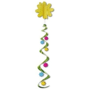 Pack of 12 Summer Flower Metallic Hanging Party Decoration Whirls 48 - All