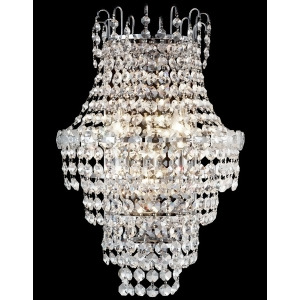 19 Conchita Polished Chrome and Solid Crystal Chandelier Style Wall Sconce - All