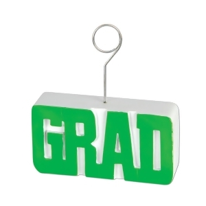 Pack of 6 Forest Green Grad Photo or Balloon Holder Decorations 6 oz. - All