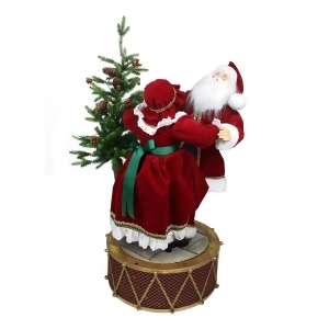 32 Musical and Led Lighted Rotating Santa and Mrs Claus Christmas Decor - All