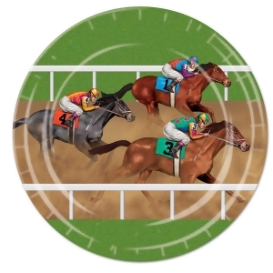 Pack of 96 Disposable Derby Speed Horse Racing Dinner Plates 9 - All