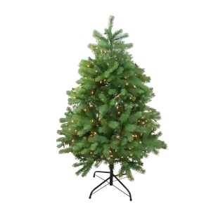 4' Pre-Lit Noble Fir Full Artificial Christmas Tree Clear Lights - All