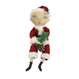 13 Gathered Traditions Holiday Boy Decorative Christmas Figure with Dangling Legs - All
