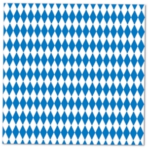 Club Pack of 192 Blue White Oktoberfest Disposable 2-Ply Luncheon Napkins - All
