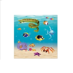 Club Pack of 192 Multi-Colored Under The Sea Disposable 2-Ply Luncheon Napkins - All