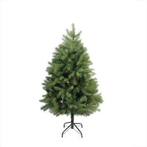 4' Pre-Lit Noble Fir Full Artificial Christmas Tree Multi-Color Lights - All