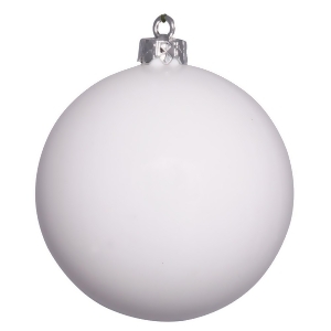 Shiny White Uv Resistant Commercial Drilled Shatterproof Christmas Ball Ornament 15.75 400mm - All