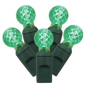 Set of 100 Green Led G12 Berry Christmas Lights 4 Spacing Green Wire - All