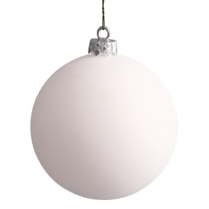 Matte White Uv Resistant Commercial Drilled Shatterproof Christmas Ball Ornament 15.75 400mm - All