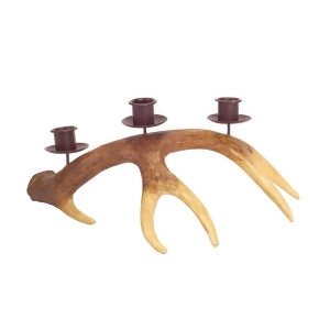 5.5 Luxury Lodge Rustic Style Faux Deer Antler Decorative Christmas Taper Candle Holder - All