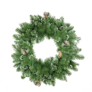 24 Frosted Mixed Pine and Pine Cone Artificial Christmas Wreath Unlit - All
