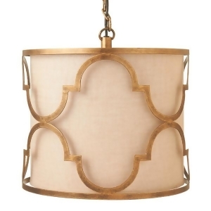 15 Elegant Natural and Gold Geometric Quatrefoil Ceiling Pendant Light Fixture - All