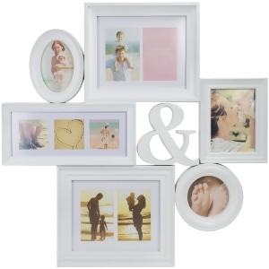 27.75 White Multi-Sized Photo Picture Frame Collage Wall Decoration - All