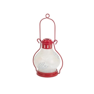 12 Country Cabin Battery Operated Led Lighted Red and White Pine Cone Lantern with Timer - All