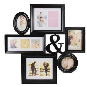 27.75 Black Multi-Sized Photo Picture Frame Collage Wall Decoration - All