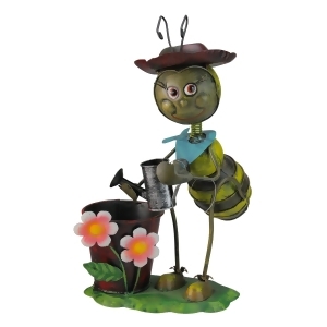 13.5 Vintage Bee With Watering Can Decorative Spring Outdoor Garden Planter - All