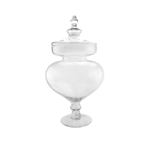 23 Large Transparent Glass Container with Finial Topped Lid - All