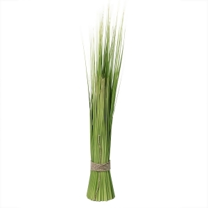 37.75 Green and Yellow Artificial Onion Grass Bundle Wrapped with Decorative Tan Rope - All