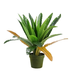 22 Decorative Potted Artificial Green and Brown Bird Nest Fern Plant - All