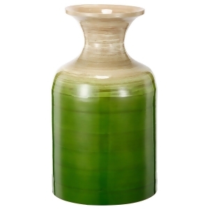 13 Green and Tan Decorative Ombre Bamboo Dynasty Vase - All