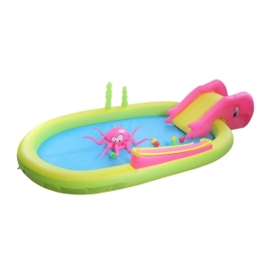 117 Ocean Life Themed Inflatable Children's Play Pool with Slide - All