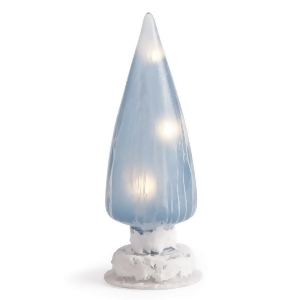 15.25 Winter Light Led Lighted Blue Glittered Ice Vein Finial Christmas Decoration - All
