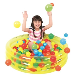 36 Transparent Yellow Inflatable Children's Play Pool Ball Pit - All