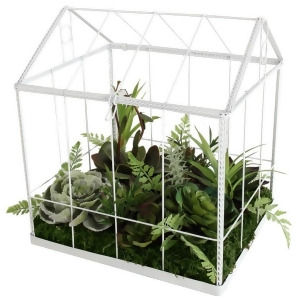 10 Artificial Succulent Garden in Decorative Greenhouse - All