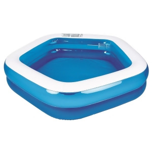 79 Blue and White Pentagon Inspired Inflatable Swimming Pool - All