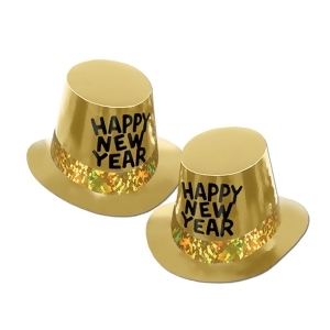 Club Pack of 25 Gold Rush Happy New Years Legacy Party Favor Hats - All