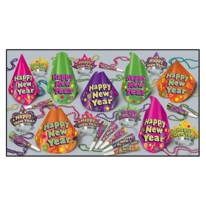 The Color-Brite Party Kit For 50 People For New Year's Eve - All