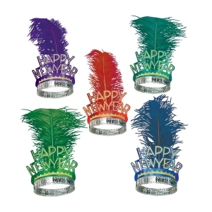 Club Pack of 50 Gold Coast Happy New Years Legacy Party Favor Tiaras - All