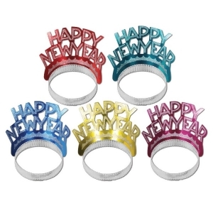 Club Pack of 50 Happy New Years Legacy Party Favor Tiaras - All