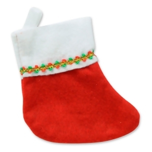 Club Pack of 72 Red and White Mini Stocking with Gold Accents Christmas Decorations 6 - All