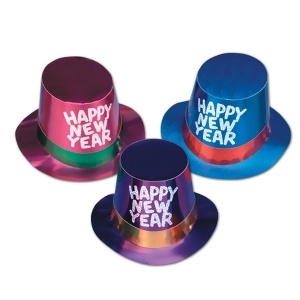 Club Pack of 50 Festive Happy New Years Legacy Party Favor Hats - All