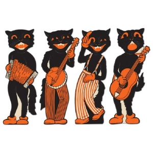 Club Pack of 48 Spooky Scat Cat Band Cutout Halloween Decorations 17 - All