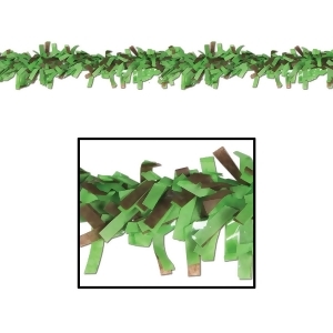 Club Pack of 24 Light Green and Brown Festive Tissue Festooning Decorations 25' - All