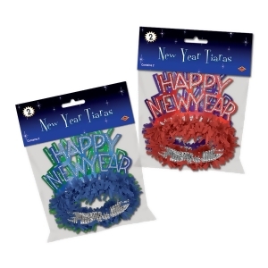 Club Pack of 24 Regal Happy New Years Legacy Party Favor Tiaras - All