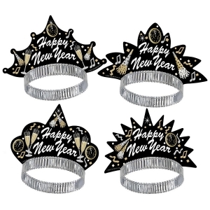 Club Pack of 50 Tymes Happy New Years Legacy Party Favor Tiaras - All