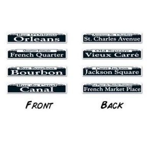 Pack of 48 Assorted Mardi Gras New Orleans Street Sign Cutout Party Decorations 24 - All