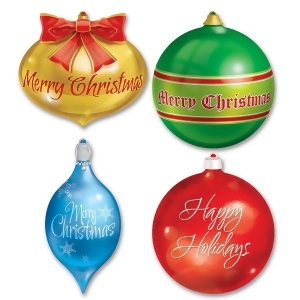 Pack of 12 Double Sided Christmas Ornaments Cutout Decorations 1.15'- 1.25' - All