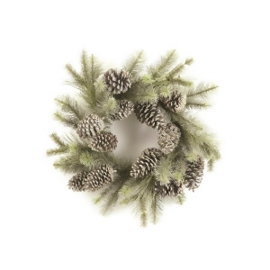 24 Silent Luxury Vintage Glitter Pine Artificial Christmas Wreath Unlit - All