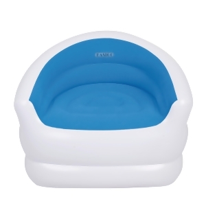 37 White and Blue Color-Splash Indoor/Outdoor Inflatable Lounge Chair - All