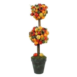 21 Decorative Potted Artificial Double Ball Tomato Topiary Tree - All