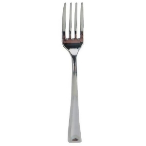 Club Pack of 288 Shiny Metallic Silver Party Plastic Cutlery Forks - All