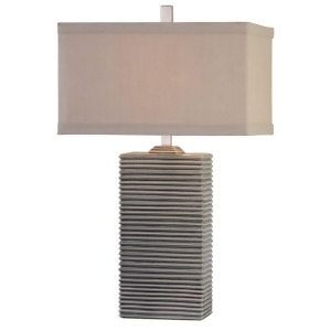 29 Whittaker Crackled Pale Blue Base and Beige Rectangle Hardback Shade Table Lamp - All