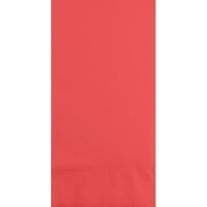 Club Pack of 192 Coral Premium 3-Ply Disposable Party Paper Guest Napkins 8 - All
