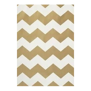 Club Pack of 120 Gold and White Chevron Striped Large Decorative Paper Party Treat Bags 8.75 - All