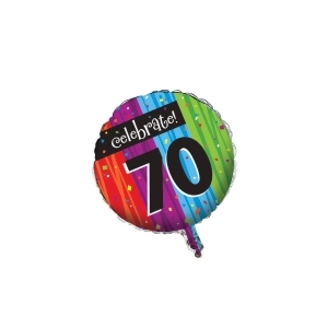 Club Pack of 12 Milestone Celebrations Metallic Celebrate 70 Foil Party Balloons - All