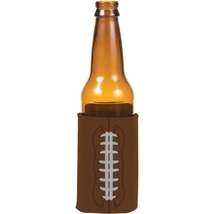 Club Pack of 12 Football with Stitching Themed Insulated Bottled Drink Holders - All